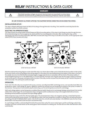 Relay Instructions & Data Guide