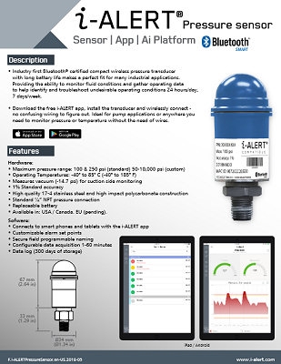 ITT i-ALERT Pressure Sensor Brochure