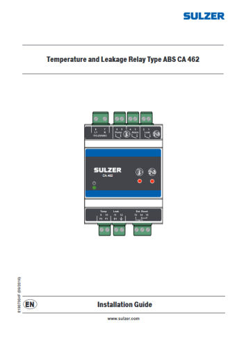 Sulzer ABS CA 462 Relay Installation Guide